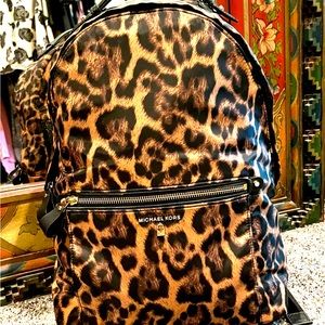 Michael Kors
Women's Kelsey Leopard Nylon Backpack